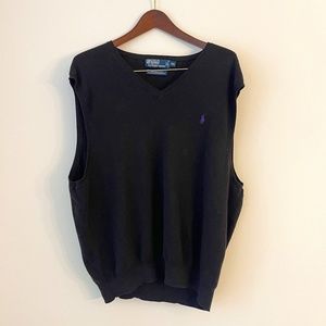 Polo by Ralph Lauren Black Sleeveless Sweater